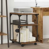 vidaXL Stojalo za tiskalnik Star les 43 x 48 x 64 cm Konstruiran les | Shoptok.si
