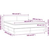  s oprugama i madracem crni 160x200 cm baršunasti | shoptok.hr