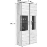 Mömax Vitrina Nature, Barva Hrasta, Črna | Shoptok.si