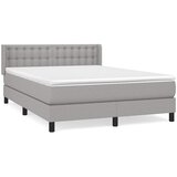  s oprugama i madracem svjetlosivi 140x190 cm od tkanine | shoptok.hr