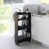 YAMAZAKI Mat crna željezna kupaonska polica 48x80,5 cm Tower – | shoptok.hr
