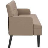  Klupa s naslonom boja cappuccina 112x65 5x75 cm od umjetne kože | shoptok.hr