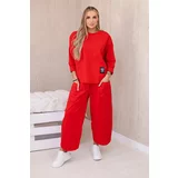 Kesi Women's set sweatshirt + pants - red