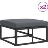 vidaXL Sjedeća garnitura za vrt 11 pcs Crna 70 x 70 x 32 cm Aluminij | shoptok.hr