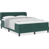 Box Spring Postelja z Blazino Temno Zelena 140x200 cm Žamet, (22052545) | Shoptok.si