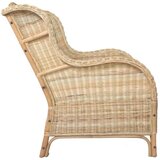 vidaXL Sofa od prirodnog ratana i platna s jastukom | shoptok.hr