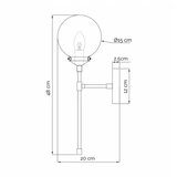 Luna 209 ZIDNA LAMPA 1*E14 MESING | ePonuda.com