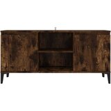 TV omarica s kovinskimi nogami dimljeni hrast 103,5x35x50 cm, (20620232) | Shoptok.si