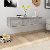 vidaXL Stenska polica s predali betonsko siva 88x26x18,5 cm, (20621085) | Shoptok.si