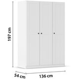 home24 OMARA S KLASIČNIMI VRATI, bela | Shoptok.si