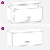  Ormar za zid u garaži Crna 80 x 33 x 35 cm Čelik s prahom | shoptok.hr
