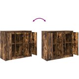  Komoda dimljeni hrast 85x34x76 cm od konstruiranog drva | shoptok.hr
