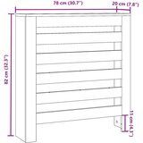 vidaXL Pokrov za radijator boja staro drvo 78x20x82 cm drveni | shoptok.hr