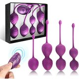 SuperLove Perfect Kegel Balls Training Medical Silicone Kit Purple u