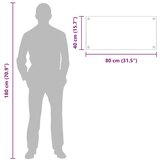 vidaXL Zaščita za kuhinjo Bela 80 x 40 x 0.8 cm kaljeno steklo | Shoptok.si