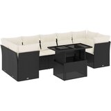  8-dijelni set vrtnih sofa od poliratana s jastucima crni | shoptok.hr