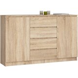 AKORD Komoda, 2 Vrata In 4 Predali, Hrast Sonoma, (5000332734) | Shoptok.si