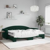  Dnevni krevet na razvlačenje tamnozeleni 80 x 200 cm baršunasti | shoptok.hr