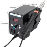 CNCEST Postaja za ponovno delo na vroč zrak, nastavljiva temperatura, enostavna uporaba, črna, 220V, (5000159984) | Shoptok.si