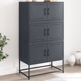  The Living Store Komoda antracitna 68,5x38,5x123,5 cm jeklo - Komoda, (21495938) Cene