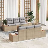  Set od 7 komada vrtnog namještaja s jastucima bež poli ratan akacija | shoptok.hr