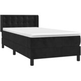 Box spring krevet s madracem crni 90x190 cm baršunasti | shoptok.hr