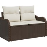  9-komadni set vrtnih sofa s jastučićima smeđa poli ratan | shoptok.hr