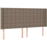  Uzglavlje s ušima smeđesivo 203x16x118/128 cm od tkanine | shoptok.hr