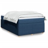 vidaXL Box spring postelja z vzmetnico moder 120x200 cm blago Cene