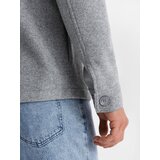 Ombre Men's lightweight fleece jacket with viscose - gray | Eponuda.ba