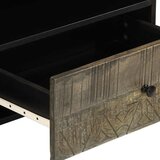 TV ormarić crni 80x33x46 cm od masivnog drva manga | shoptok.hr