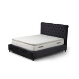 Hanah home deluxe set 140 x 200 anthracite dvostruki dušek, baza i uzglavlje