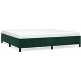  Okvir za krevet bez madraca tamnozeleni 200x200 cm baršunasti | shoptok.hr