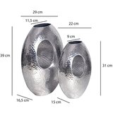 Livetastic Set Dekorativnih Vaz Silver, 2 Kos | Shoptok.si