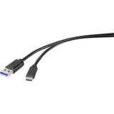 Renkforce USB kabel USB 3.2 gen. 1 (USB 3.0) USB-A vtič\, USB-C® vtič 0.50 m črna RF-4599658, (20416466) | Shoptok.si