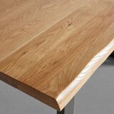 Bessagi Home jedilna miza len, barva hrasta, 160x90 | Shoptok.si