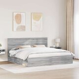  Okvir za krevet s uzglavljem Siva Sonoma 200 x 200 cm | shoptok.hr