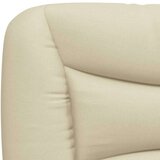  Okvir kreveta s LED svjetlima krem 160 x 200 cm od tkanine | shoptok.hr