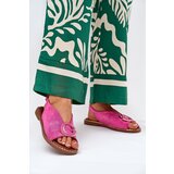 Boto Flat Sandals With Decoration Pink Haliones Cene