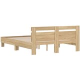  Okvir za krevet s uzglavljem boja hrasta 150x200 cm drveni | shoptok.hr