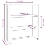  Gornji element za komodu HAMAR boja meda 85x35x100 cm borovina | shoptok.hr