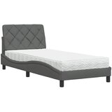  Krevet s madracem tamnosivi 90 x 190 cm od tkanine | shoptok.hr