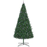 vidaXL Božično drevo z dekorativnimi lučmi Zelena 400 cm PVC | Shoptok.si