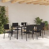  Vrtni set za objed 7 kom. Crna poliratan | shoptok.hr