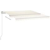 Tenda na ručno uvlačenje s LED svjetlima 400 x 300 cm krem | Eponuda.com