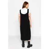 Trendyol Black Maxi Knitwear V-Neck Gilet Dress | Shoptok.si