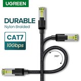 Ugreen UTP Cat7 oklopljen pleten okrogel kabel z modularnim RJ45 Ethernet priključkom 2M | Shoptok.si