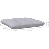  Srednja vrtna sofa sa sivim jastucima od masivne borovine | shoptok.hr