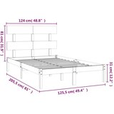  Okvir za krevet od masivnog drva 120 x 200 cm | shoptok.hr