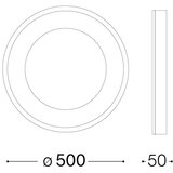 Ideal lux - led plafonsko svetlo planet LED/25W/230V cri 90 ø 50 cm belo | Eponuda.com